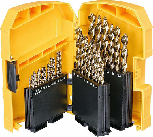 Dewalt Σετ 29 HSS-G Τρυπάνια HSS με Κυλινδρικό Στέλεχος για Μέταλλο DT7926