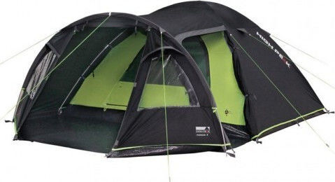 High Peak Mesos 4 Χειμερινή Σκηνή Camping Τούνελ Ορειβασίας Μαύρη με Διπλό Πανί για 4 Άτομα Αδιάβροχη 4000mm 360x240x130εκ. 11525