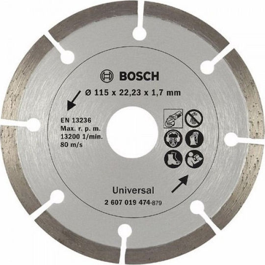 Bosch Δίσκος Κοπής Δομικών Υλικών 115mm 2607019474