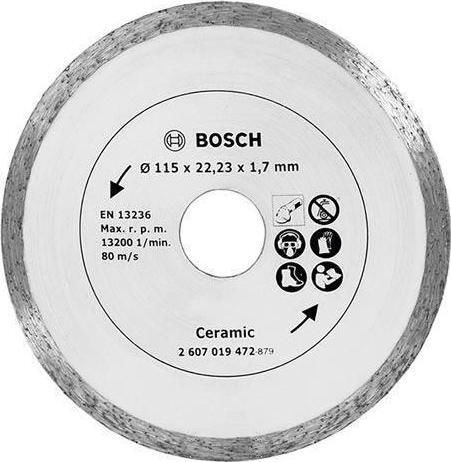 Bosch Δίσκος Κοπής Δομικών Υλικών 115mm 2607019472