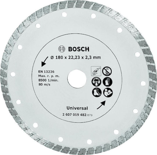Bosch Δίσκος Κοπής Δομικών Υλικών 180mm 2607019482