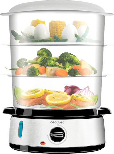 Cecotec Vapovita 3000 Inox Ατμομάγειρας με 3 Επίπεδα Μαγειρέματος 9lt