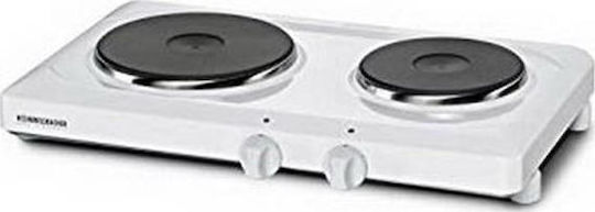 Rommelsbacher THS 2590 Επιτραπέζια Εστία Εμαγιέ Διπλή Λευκή