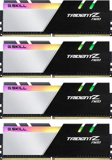 G.Skill Trident Z Neo DDR4 32GB RAM με 4x8GB Modules και Ταχύτητα 3600 για Desktop F4-3600C16Q-32GTZNC