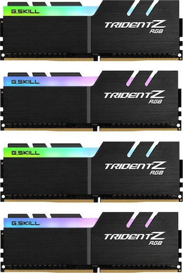 G.Skill Trident Z RGB DDR4 32GB RAM με 4x8GB Modules και Ταχύτητα 4000 για Desktop F4-4000C18Q-32GTZRB