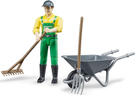 Bruder Farmer Figure Scaled Model Άνδρας Αγρότης Με Εργαλεία για 5+ Ετών 62610