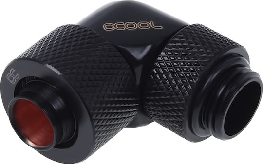 Alphacool HF 13/10 Threaded Grommet 90 Degree Rotatable G1 / 4 Deep Black