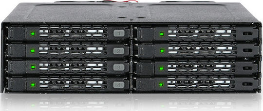 Icy Dock ToughArmor Πλαίσιο Για Σκληρούς Δίσκους Backplane IcyDock 8x6,3cm SATAI-III/SAS in 1x5,25" Μαύρο MB998IP-B