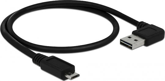 DeLock Regular USB 2.0 to micro USB Cable Μαύρο 0.5m 85163 1τμχ