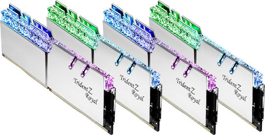 G.Skill Trident Z Royal DDR4 64GB RAM με 4x16GB Modules και Ταχύτητα 3600 για Desktop F4-3600C16Q-64GTRSC