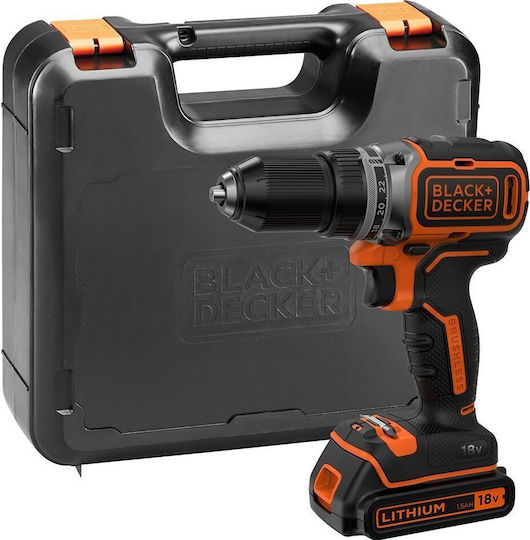 Black & Decker BL186K Δραπανοκατσάβιδο Μπαταρίας Brushless 18V 1x1.5Ah BL186K