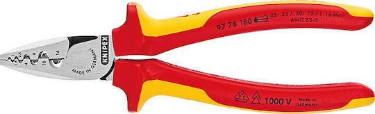 Knipex Πρέσα Ακροδεκτών με Μόνωση (Μήκος 180mm) 97 78 180