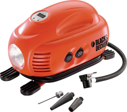 Black & Decker Τρόμπα Αυτοκινήτου ASI200 120PSI με Καλώδιο Αναπτήρα 12V (Χωρίς Μπαταρία) ASI200