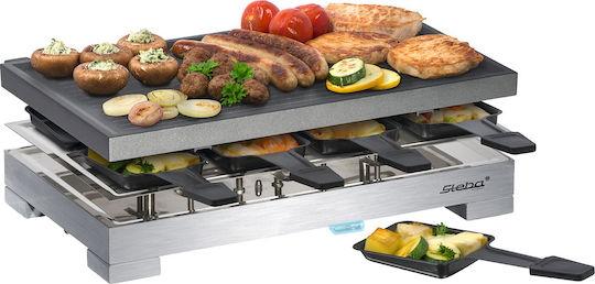 Steba RC 68 Επιτραπέζια Ηλεκτρική Ψησταριά Raclette Αυλακωτής Πλάκας 1200W με Ρυθμιζόμενο Θερμοστάτη 40.5x24εκ. 63.68.00