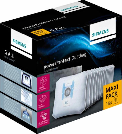 Siemens VZ 16 GALL Σακούλες Σκούπας 16τμχ Συμβατή με Σκούπα Siemens