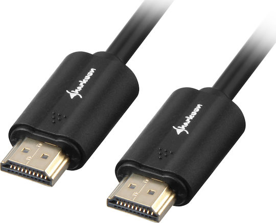 Sharkoon HDMI 2.0 Cable HDMI male - HDMI male 5m Μαύρο