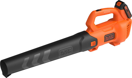 Black & Decker Φυσητήρας Χειρός 18V με 1 Μπαταρία 2Ah & Μέγιστη Ταχύτητα Αέρα 140km/h