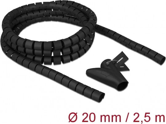 DeLock Σπιράλ Καλωδίων 20mm 2.5m Μαύρο 1τμχ