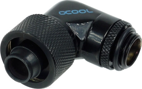 Alphacool 16/10 compression fitting 90° revolvable G1/4'' Deep Black
