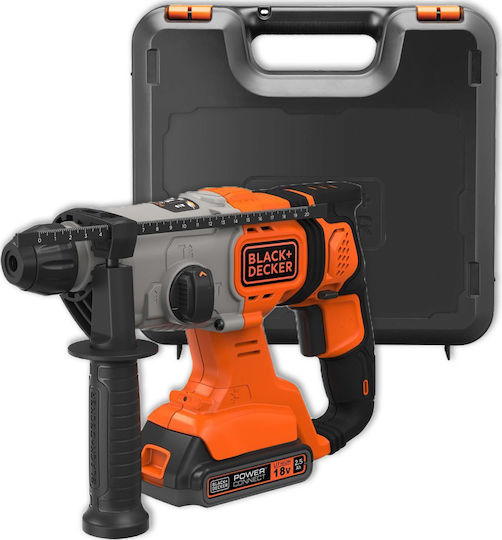 Black & Decker Κρουστικό Σκαπτικό Πιστολέτο Μπαταρίας 18V 2x2.5Ah με Υποδοχή SDS Plus BCD900E2K