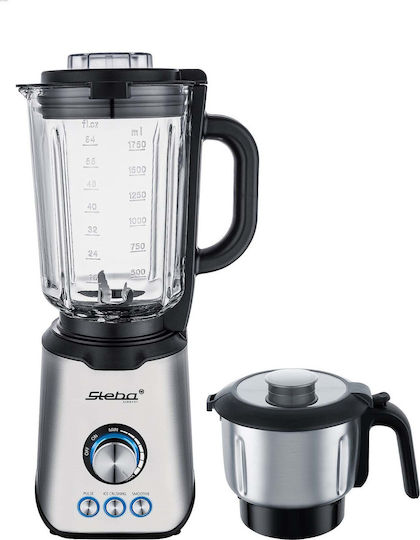 Steba MX4 Plus Μπλέντερ για Smoothies με Γυάλινη Κανάτα 1.75lt 1200W Inox