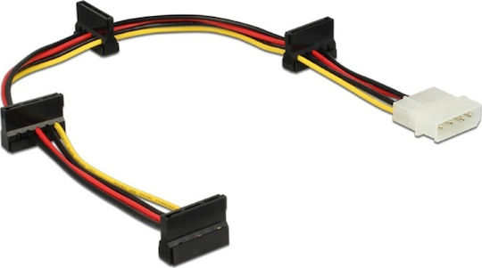 DeLock 4-Pin Molex - 15-Pin Sata Cable 0.4m Πολύχρωμο 60142