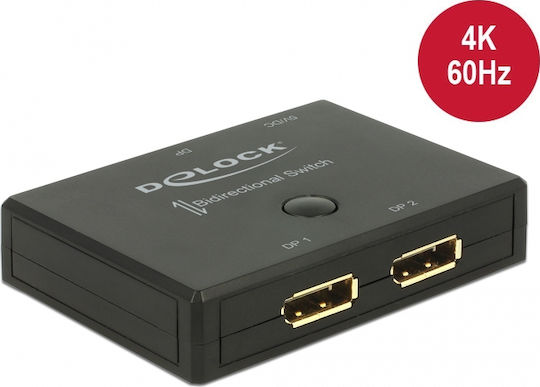 DeLock DisplayPort 2-1 Switch Bidirectional 4K 60Hz