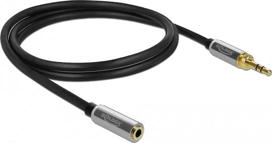 DeLock Cable 3.5mm male - 3.5mm female Μαύρο 0.5m (85779)