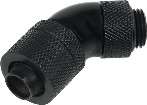 Alphacool 13/10 Compression Fitting 45° Revolvable G1/4 Fittings Μαύρο 17072