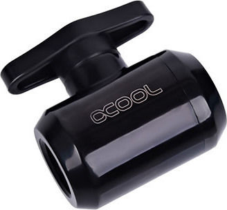 Alphacool Eiszapfen 2-way ball valve G1 / 4 - Deep Black Fittings Μαύρο 17142