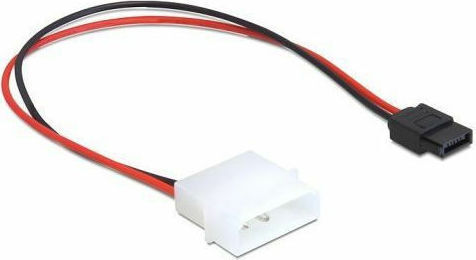 DeLock 4-Pin Molex - 6-Pin Sata Cable 0.24m Πολύχρωμο 82913