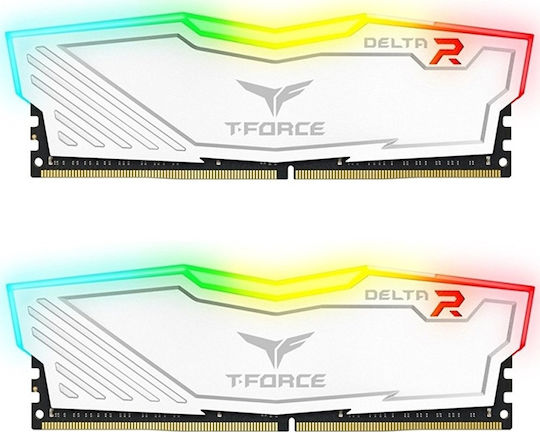 TeamGroup Delta RGB DDR4 16GB RAM με 2x8GB Modules και Ταχύτητα 3600 για Desktop TF4D416G3600HC18JDC01