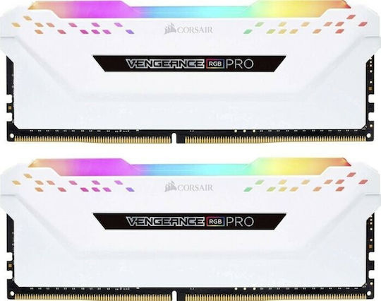 Corsair Vengeance RGB Pro DDR4 16GB RAM με 2x8GB Modules και Ταχύτητα 3000 για Desktop CMW16GX4M2C3000C15W
