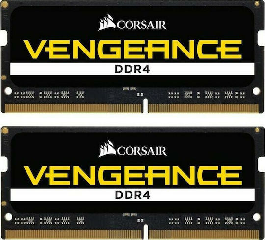Corsair Vengeance DDR4 16GB RAM με 2x8GB Modules και Ταχύτητα 2666 για Laptop CMSX16GX4M2A2666C18