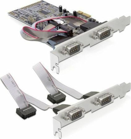 DeLock Κάρτα PCIe σε 4 θύρες RS232 DB9 Serial (89178)
