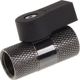 Alphacool 2-way Ball Valve G1/4 - Black Nickel