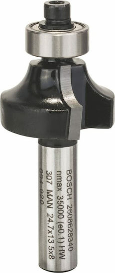 Bosch Φρέζα Στρογγυλέματος σε Ξύλο 6mm x 24.7mm x 8mm με Οδηγό και Ρουλεμάν
