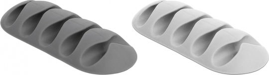 DeLock 18298 Clips Οργάνωσης Καλωδίων 6τμχ Γκρι