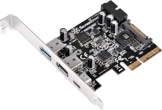 Silverstone Κάρτα PCIe σε 2 θύρες USB 3.0 και 1 θύρα USB 3.1 Type-C (SST-ECU05)
