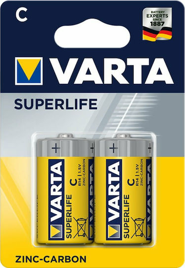 Varta Superlife Μπαταρίες Zinc C 1.5V 2τμχ