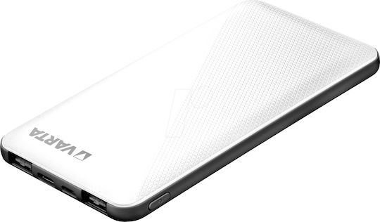 Varta Energy Power Bank 5000mAh με 2 Θύρες USB-A και Θύρα USB-C Λευκό