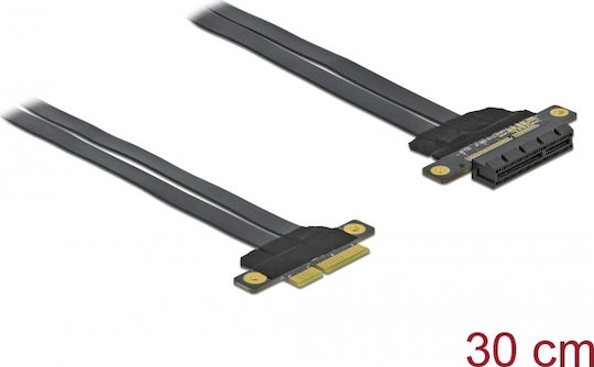 DeLock Riser Card PCI Express x4 to x4 with flexible cable 30 cm