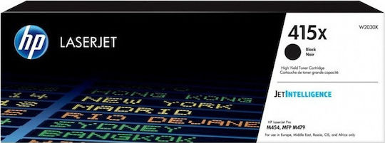 HP 415X Γνήσιο Toner Laser Εκτυπωτή Μαύρο High Yield 7500 Σελίδων W2030XH