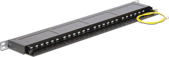 DeLock Patch Panel για Rack 0.5U 19" 24 Θυρών Μαύρο 43316