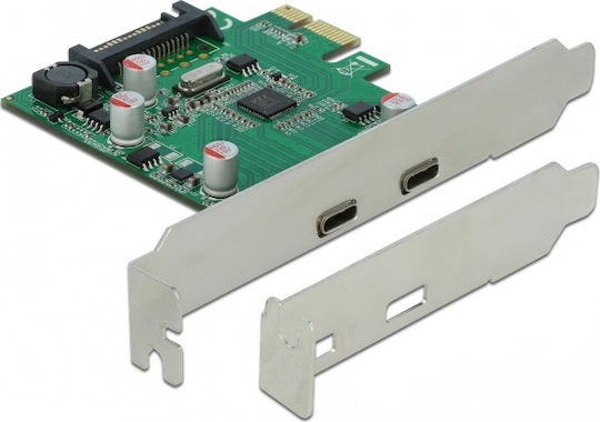 DeLock Κάρτα PCIe σε 2 θύρες Type-C (90493)