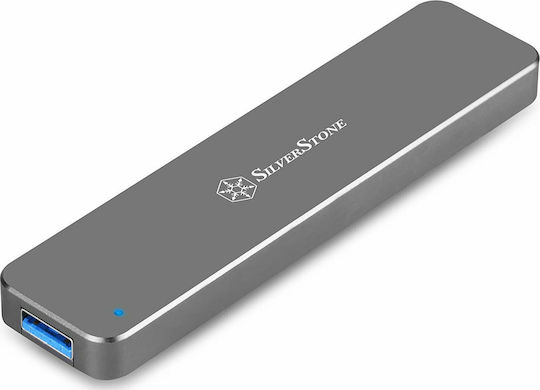 Silverstone Θήκη για Σκληρό Δίσκο M.2 SATA III με σύνδεση USB3.1 σε Γκρι χρώμα SST-MS09C