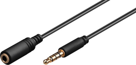 Goobay Cable 3.5mm male - 3.5mm female Μαύρο 3m (62480)
