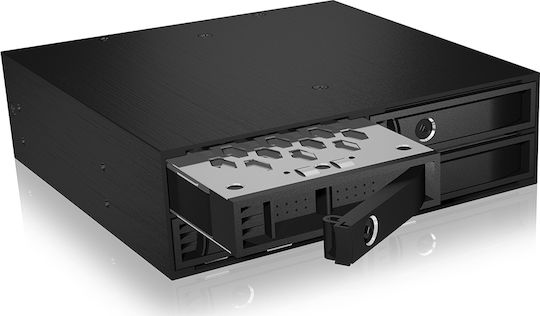 Icy Box Πλαίσιο Για Σκληρούς Δίσκους Backplane IcyBox 4x2,5" SATA/SAS HDD/SSD to 5,25" bay Μαύρο (IB-2242SSK)