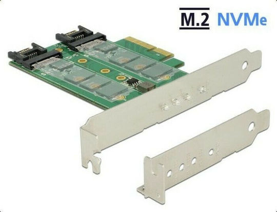 DeLock Κάρτα PCIe σε 3 θέσεις M.2 (89518)