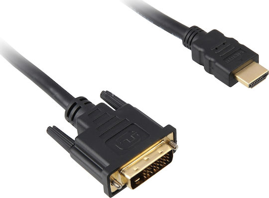 Sharkoon Cable DVI-D male - HDMI male 1m
